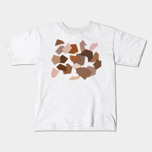 geometric pattern with earth tones Kids T-Shirt